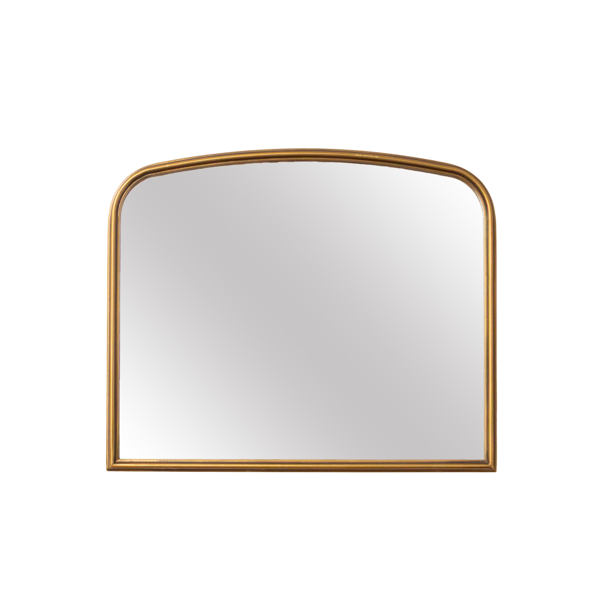 Gold Arched Metal Framed Wall Mirror - 60cm x 50cm