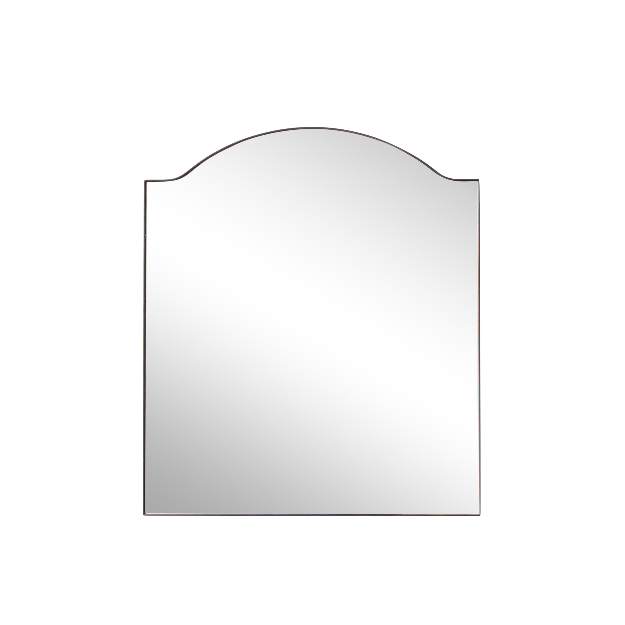 Matte Black Metal Framed Wall Mirror - 50cm x 65cm
