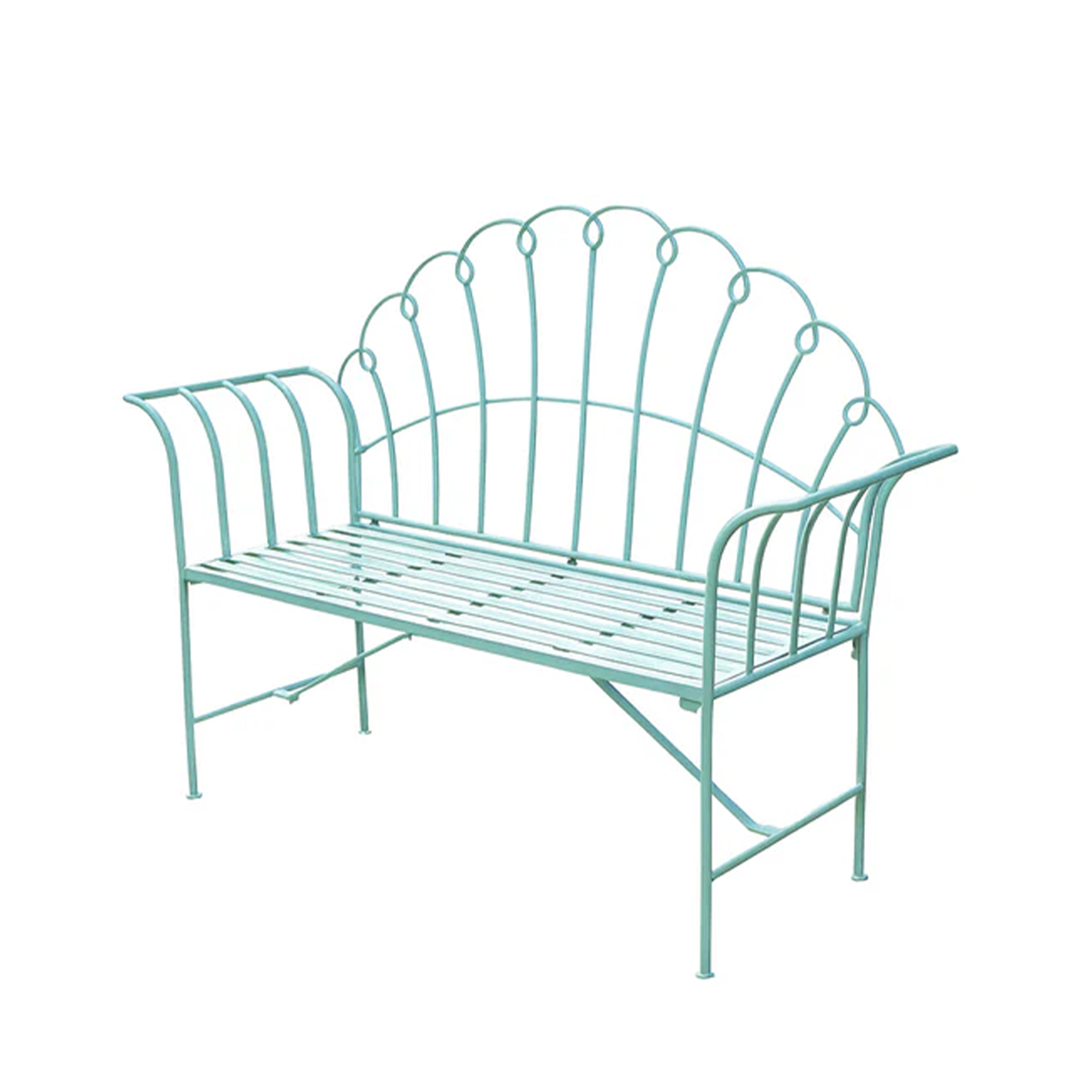 Antique Sage Green Garden Bench