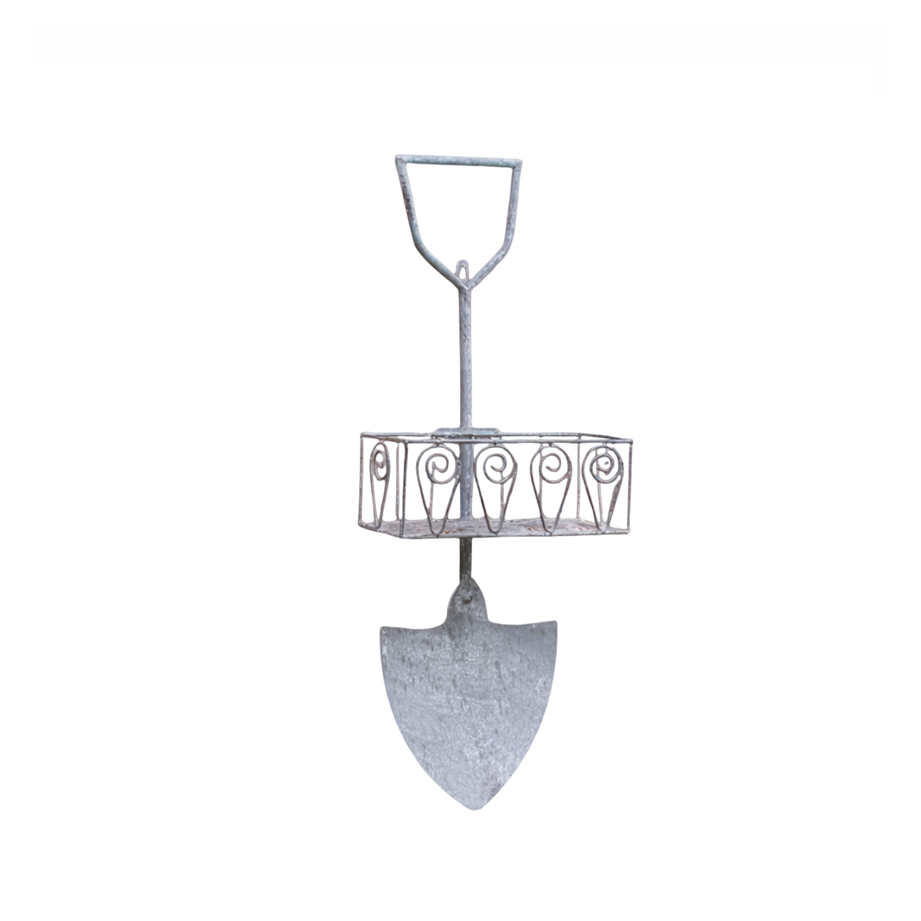 Rustic Shovel Style Metal Hanging Planter Pot