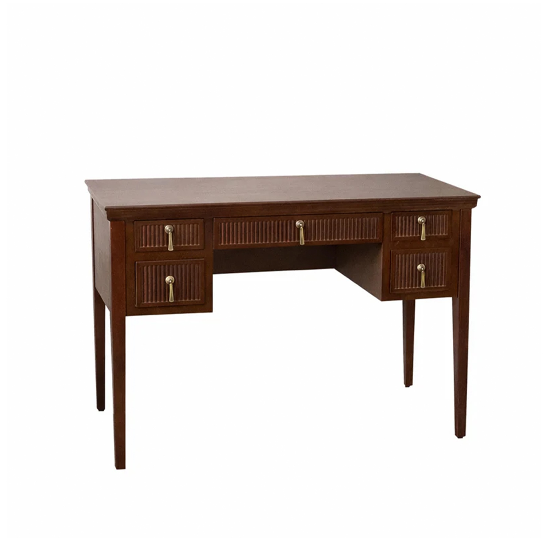 Dark Wood Reeded Dressing Table - Georgian Range