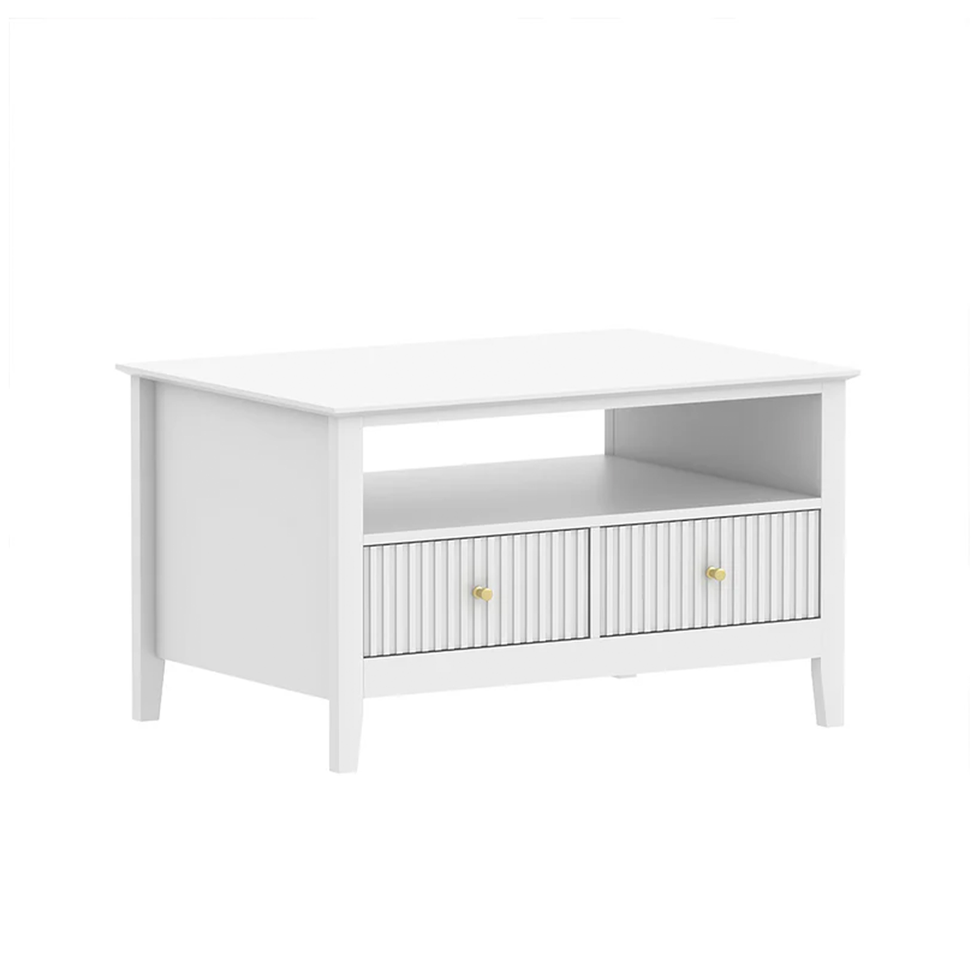 Two Drawer Coffee Table - Hales White Range
