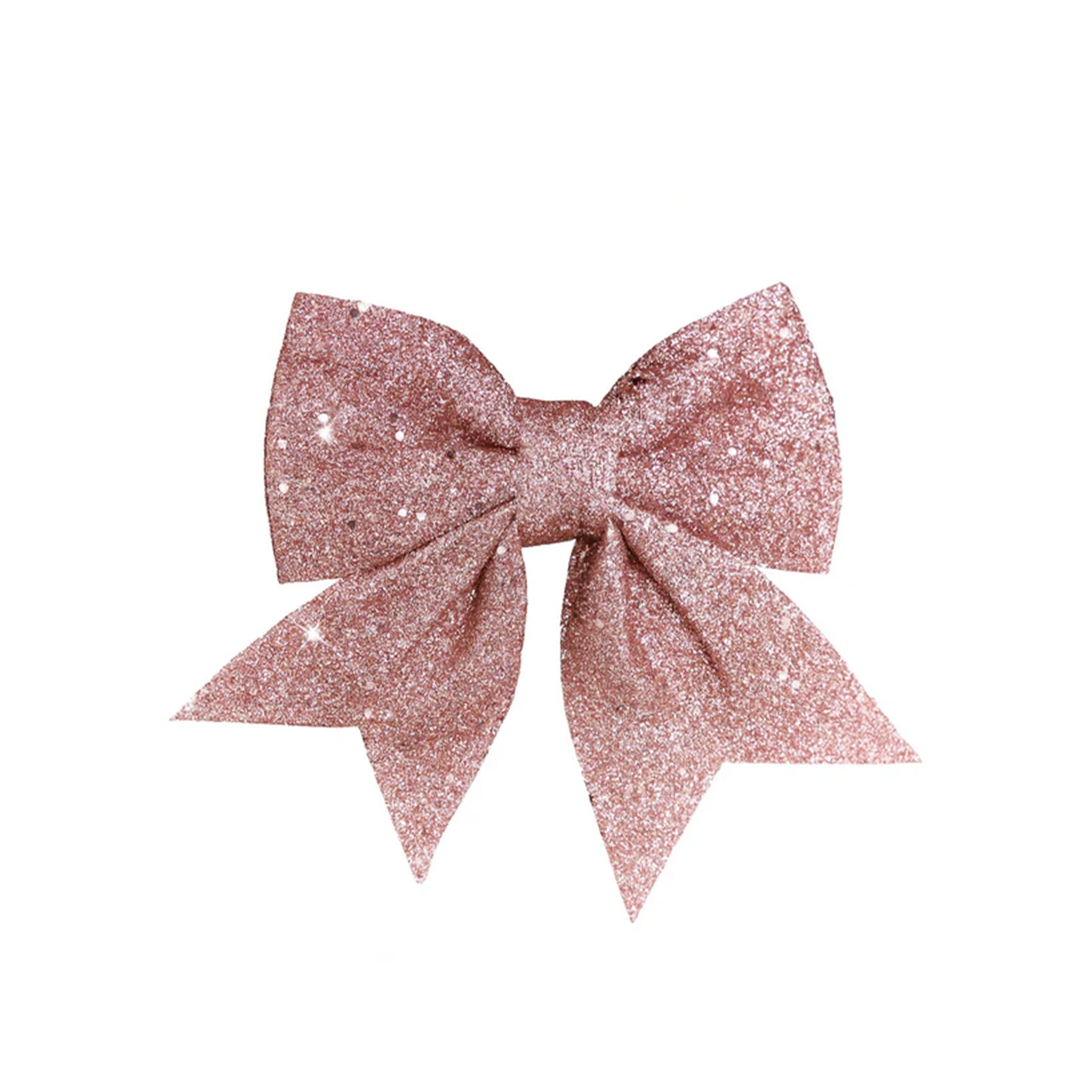 Set of 4 Glitter Pink Christmas Bows