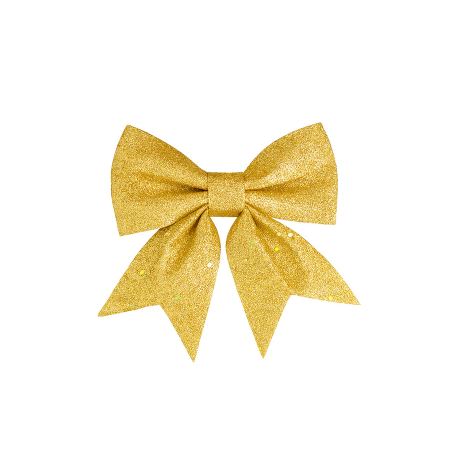 Set of 4 Gold Glitter Christmas Bows