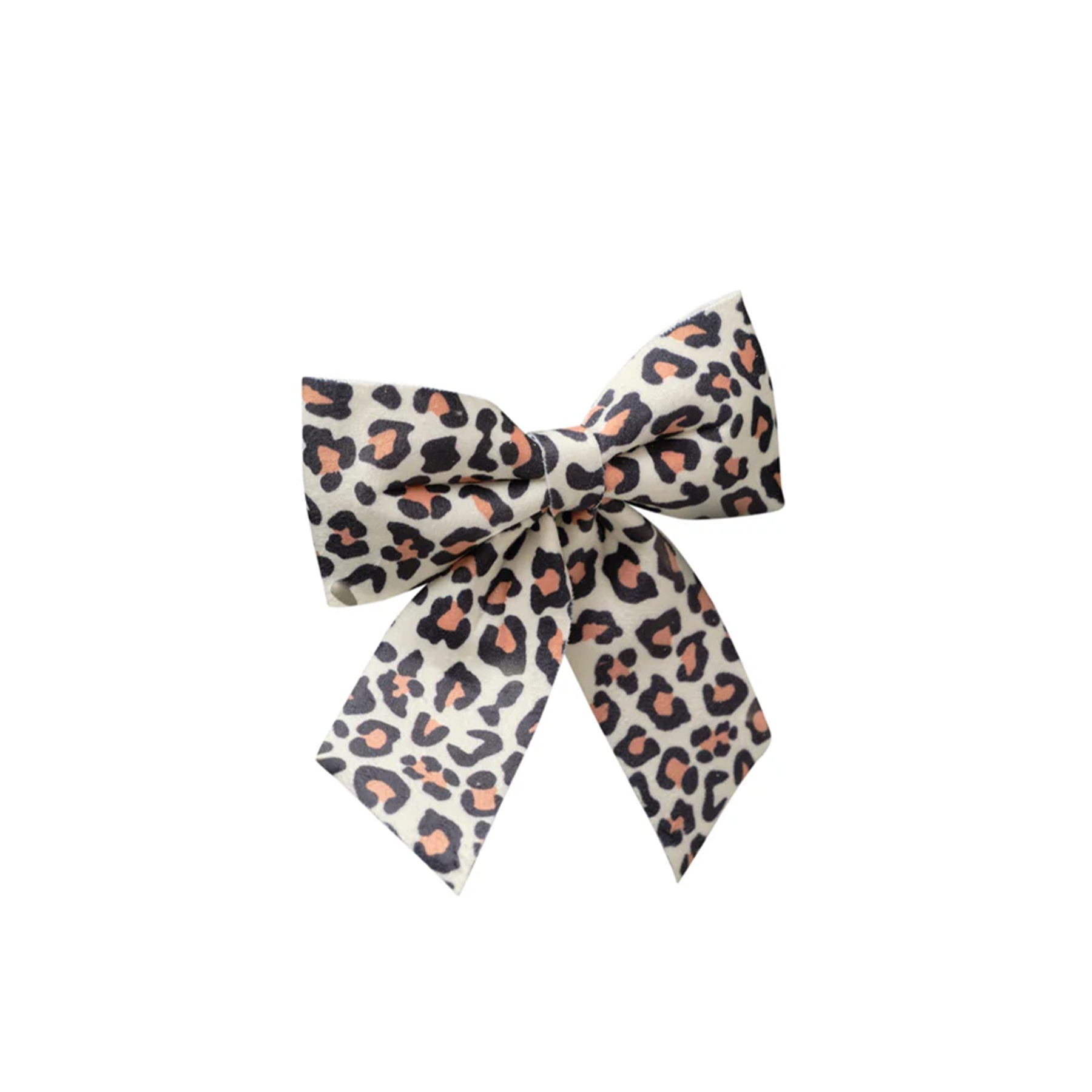 Set of 4 Leopard Print Velvet Bow Decorations - 14cm