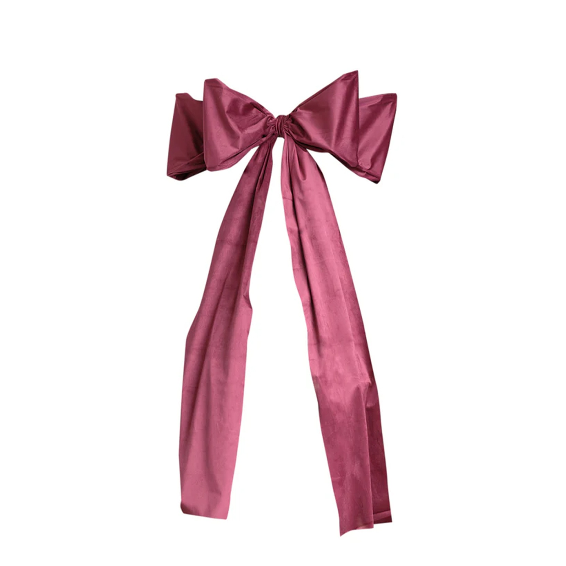 Extra Large Dark Red Velvet Christmas Bow - 70cm x 140cm