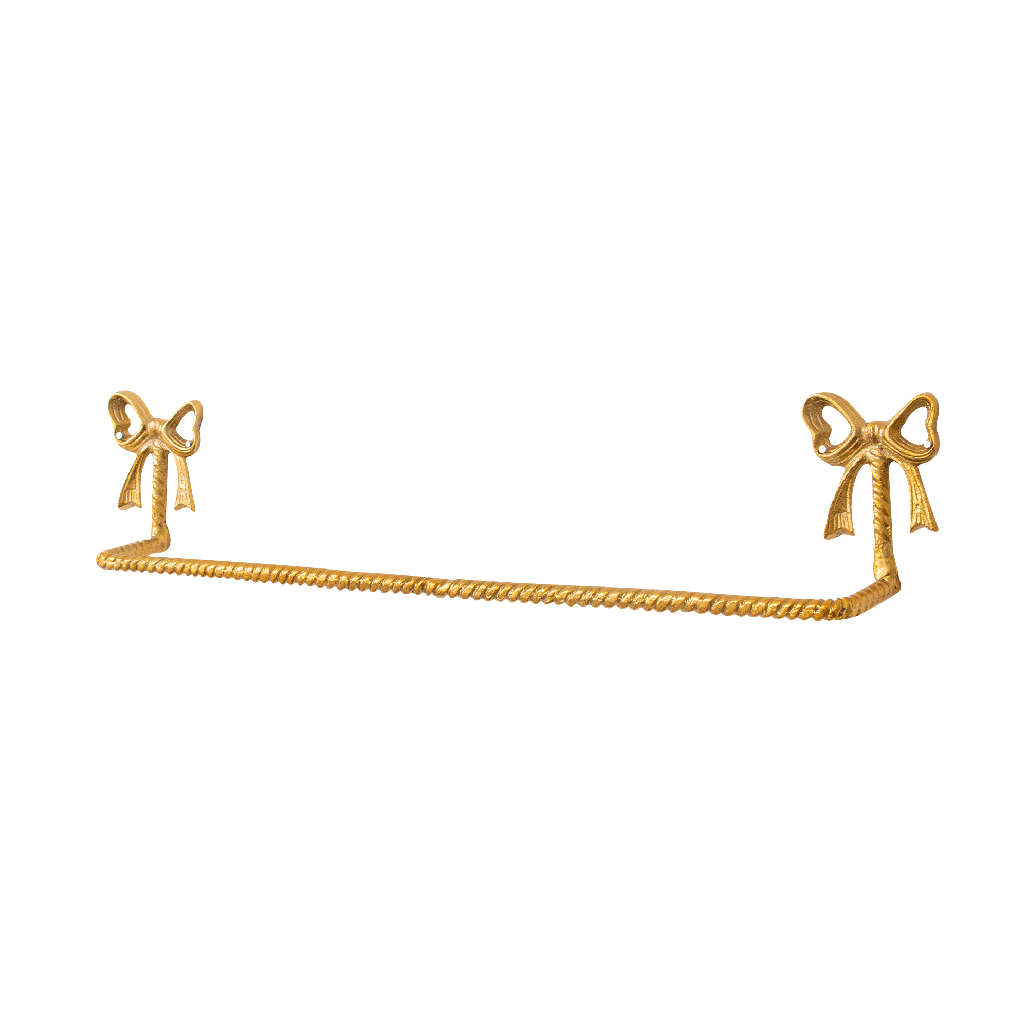 Metallic Gold Metal Bow Towel Rail