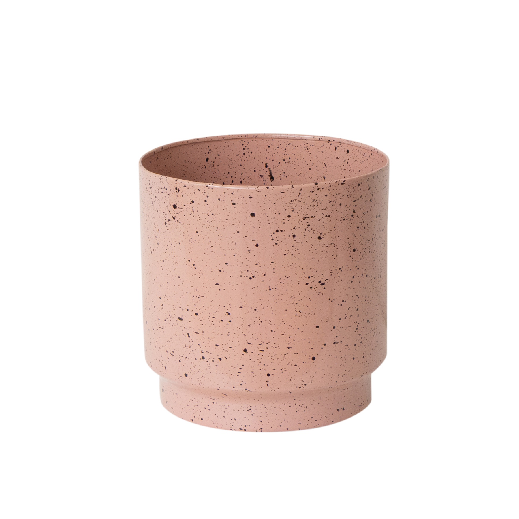Large Pink Speckled Iron Planter Pot - 20cm x 20cm