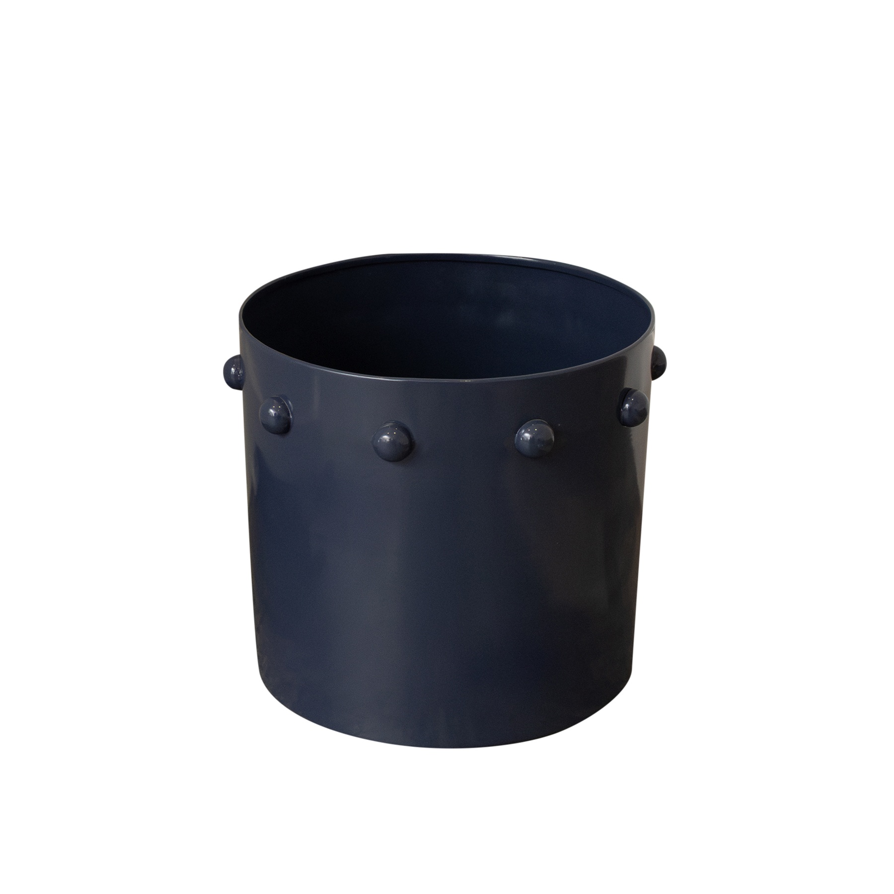 Large Navy Blue Bobbled Planter Pot - 28cm x 23.5cm