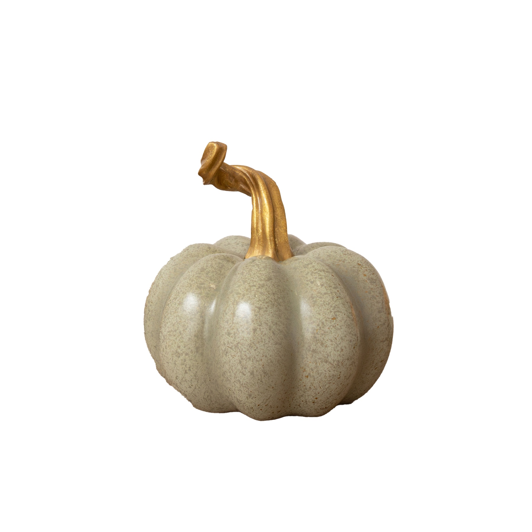 Nude & Gold Speckled Pumpkin Ornament - 16cm x 15cm