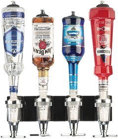 4er Bar Butler für die Wand - Flaschenhalter