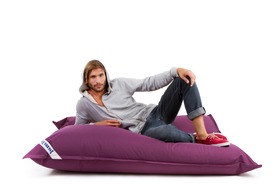 KSL LIVING - COUSSIN / POUF GEANT THE ORIGINAL JUMBO BAG VIOLET AUBERGINE