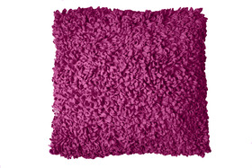 ENSEMBLE 2 POUFS DESIGN CARRES TARTUFO ROSE FRAMBOISE