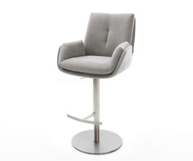 Barstuhl Clea Flex Strukturstoff Soft Grau Drehfuss Hoehenverstellbar Edelstahl Drehbar 1 1620x1350