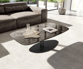 Couchtisch Edge Boot 120x70 Cm Keramik Laminam   Emperador Extra Lucidato Dunkelbraun Vibany Metall Schwarz 1 1620x1350