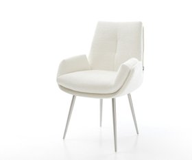 Esszimmerstuhl Clea Flex Boucle Soft Beige 4 Fuss Konisch Edelstahl 1620x1350