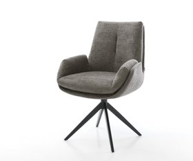 Drehstuhl Clea Flex Boucle Soft Schlamm Kreuzgestell Breit Schwarz 360   Drehbar Wippfunktion 1620x1350