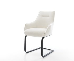 Freischwinger Alja Flex Mit Armlehnen Boucle Soft Beige Freischwinger Flach Schwarz Taschenfederkern 1620x1350