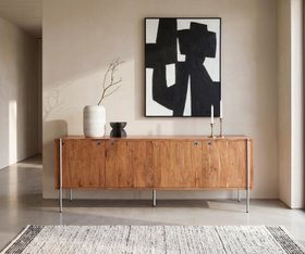 Sideboard Rivoro 210 Cm Akazie Natur 4 Tueren 4 1620x1350
