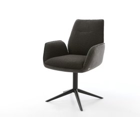 Drehstuhl Zoa Flex Materialmix Schwarz Fusskreuz Schwarz 360   Drehbar Wippfunktion Taschenfederkern 1620x1350