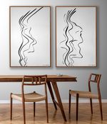 WAVES hand painted wallpaper print