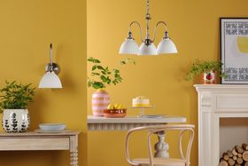Hadano 3 Light Pendant Antique Chrome and White