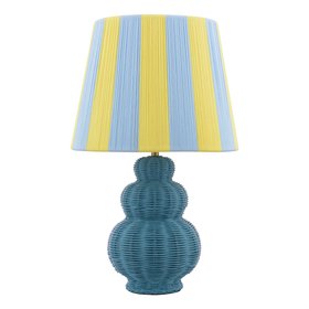 Whitby Table Lamp Matt Blue With Shade
