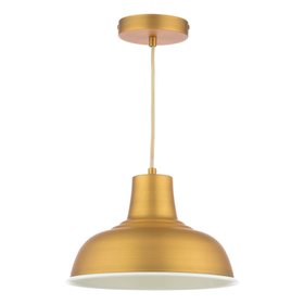 Hatfield Pendant Matt Antique Brass and Cream