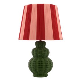 Whitby Table Lamp Matt Green With Shade
