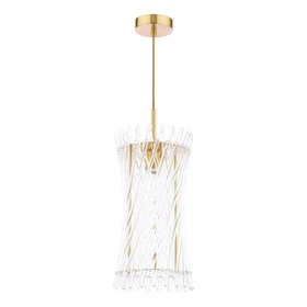 Dar   Loire Pendant Natural Brass And Glass, £110