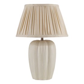 Abigail Table Lamp In Cream Ceramic