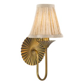 Lydian Wall Light With Linen Pleated Shade
