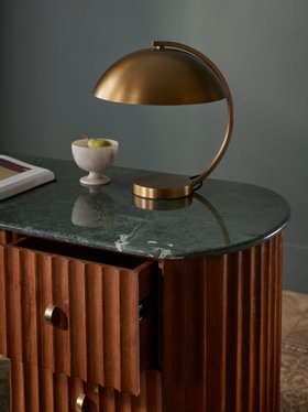 Atkin And Thyme Penny Desk Lamp In Antique Brass Finish, £139 (2)