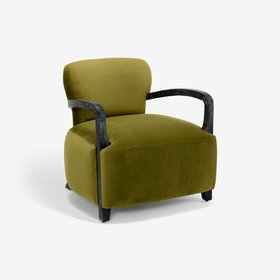 Aviator Armchair in Apple Green Velvet