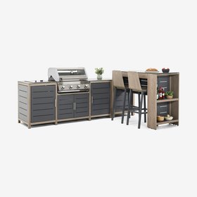 Savannah Outdoor Burner Modular Kitchen Set In Birch