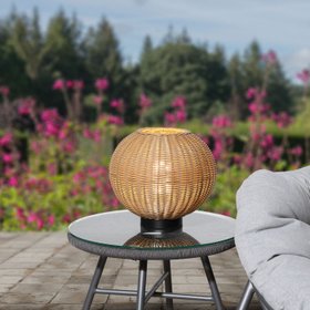 Orta Rechargeable Rattan Table Lamp