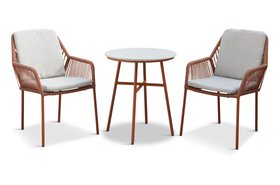 Olivia 2 Seat Bistro Set In Terracotta