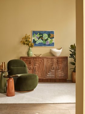 Loki Sideboard and Susie Swivel Chair