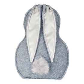 Grey Boucle Bunny Shaped Cushion Rabbit Pillow Easter Decoration