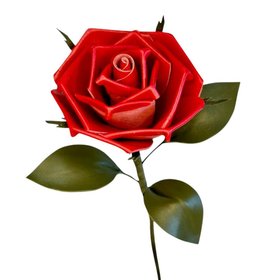 Red Leather Rose Valentine's Gift