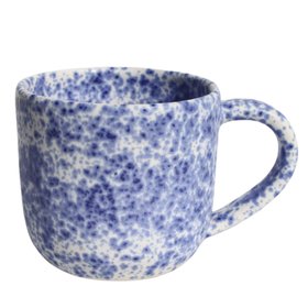 Unique blue cobalt speckled mug