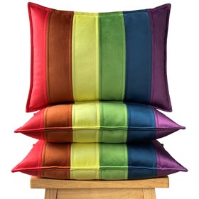 Velvet Rainbow LGBTQ Flag Cushion