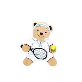 Tennis Player Bear Pin