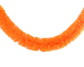Neon  orange tinsel garland