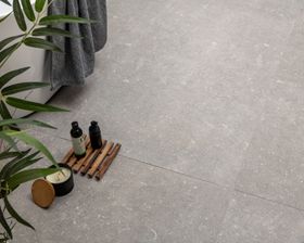 Ghent Light Grey Matt Stone Effect 80x80 Wall and Floor Tiles