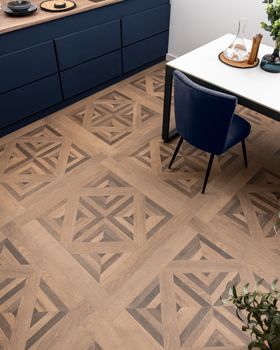 Galloway Walnut Brown Matt Parquet Wood Effect Floor Tiles