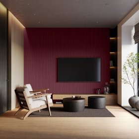 Trepanel® Windsor Wine Red Matt Acoustic Wall Panels