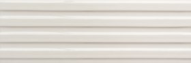 Ribbon Antique White Ridged Effect Ceramic Gloss Wall Tiles