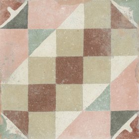 Tiempo Multicolour Matt Geometric Porcelain Wall and Floor Tiles