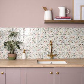 Lucy Garden Gloss Multicolour Patterned Porcelain Wall Tiles